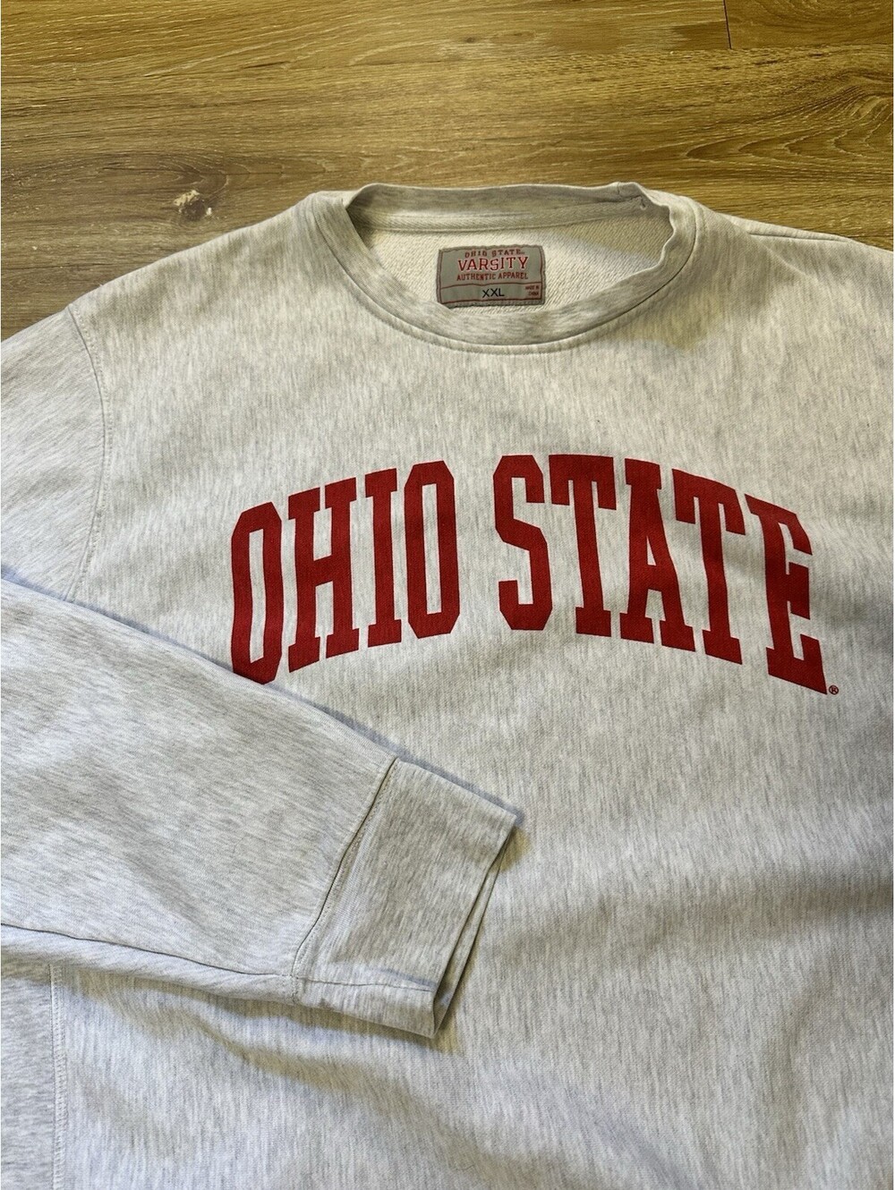 Ohio State Buckeyes Logo Gray Pullover Sweatshirt Mens 2XL Great Shape!